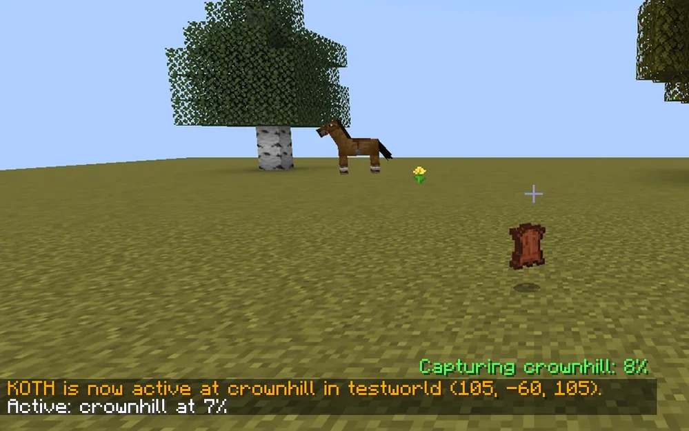 A King of the Hill round. Capture progress shows on the action bar